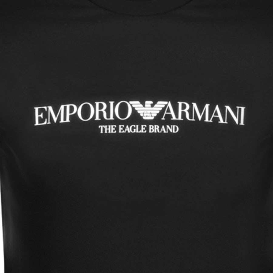 Alternative Image for ProductEmporio Armani Crew Neck Logo T Shirt Black3